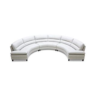 Franchesca Leather Sectional Sofa, 3 Piece (Left Arm Facing Loveseat
