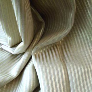 Designer Fabric Gold Lurex Stripe Jacquard Weave Yd