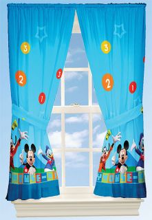 Disneys Mickey Mouse Drapery Window Curtains Drapes Set