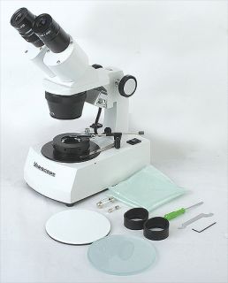 New 20x 40x Darkfield Gem Jewelry Stereo Microscope