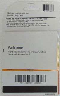Microsoft Office Home and Business 2010 1 User 1 PC