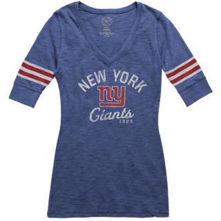 Giants Womens Royal 47 Brand Midfield Scrum V Neck T Shirt