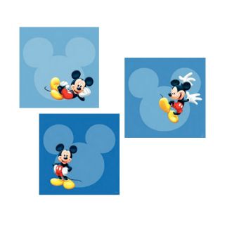 Mickey Mouse 3 Art Squares Wall Stickers New