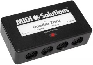 MIDI Solutions Quadra thru 1 in 4 Out MIDI thru Box
