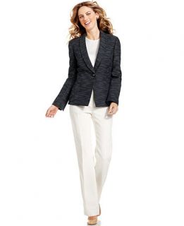 Tahari by ASL Suit, Birsdeye Tweed Blazer & Solid Pants   Womens Suits