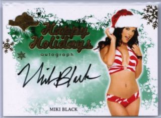 Miki Black 2012 Benchwarmer Holiday Set Green Parallel Auto Signature