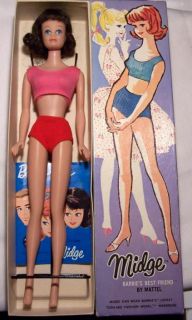 Vintage Barbie Brunette Midge in Box