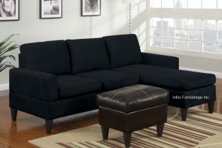 Microfiber Sectional Sofa and Ottoman Set F7287 Couch Furniture