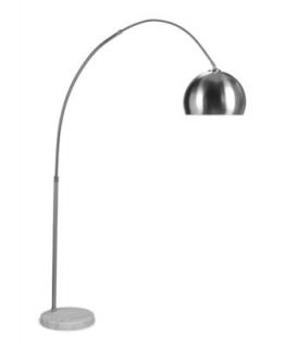 Lighting Enterprises Floor Lamp, Satin Nickel Metal Arc with Metal