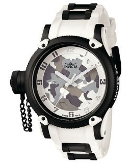 Invicta Watch, Mens Swiss Russian Diver Black Stainless Steel and