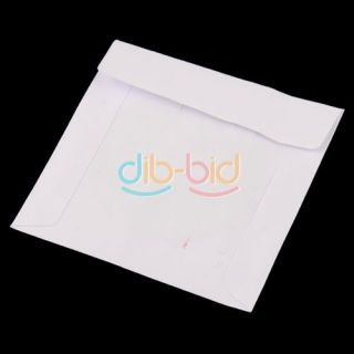 Mini 100 Pcs Protective White Paper CD DVD Disc Storage Bag Case