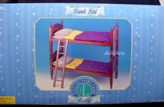 Bunk Bed Wooden for American Girl 18 Doll Collectors Lane Cherry