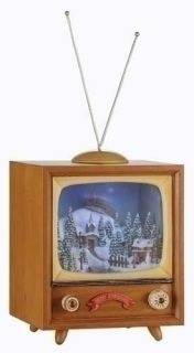 Holiday Musical Rotating Christmas Winter Scene TV Box