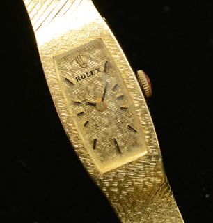 Vintage Ladies Rolex Watch 14k Solid Yellow Gold Manual Wind