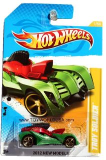 2012 Hot Wheels New Models 1 Troy Solider Green Red