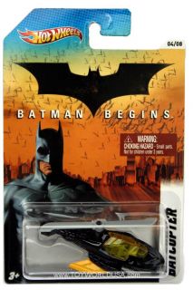 2012 Hot Wheels Batman Commemorative Edition Batman Begins Batcopter