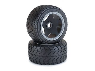 RC Baja Spare Tarmac Road Rims Tires Rear Set