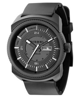 Diesel Watch, Black Polyurethane Strap 47mm DZ1262