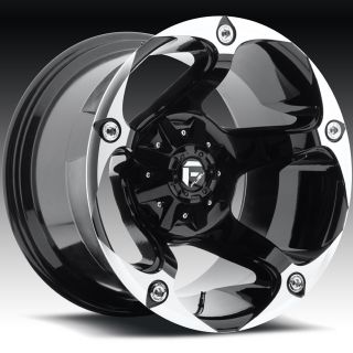 17x9 Black Fuel Havok Wheels 5x5.5 5x150  12 Lifted TOYOTA TUNDRA LAND