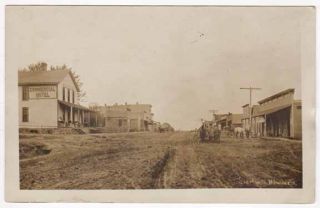 Real Photo Postcard of Star Avenue North in Miltonvale Kansas