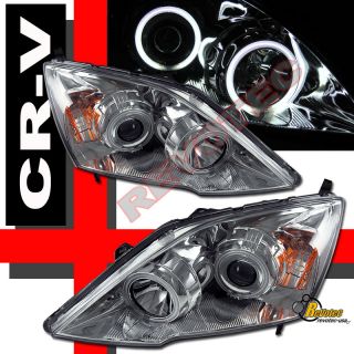 07 08 09 10 11 Honda CRV CR V Dual CCFL Halo Rims Projector Headlights