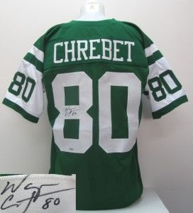 Wayne Cherbet Signed New York Jets Custom Green Jersey Steiner