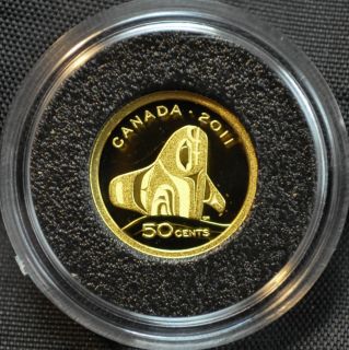 2011 Canada 50 Cent Fine Gold Coin Orca Whale