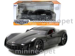 2009 Chevy Corvette Stingray Concept 1 24 Black Black Wheels