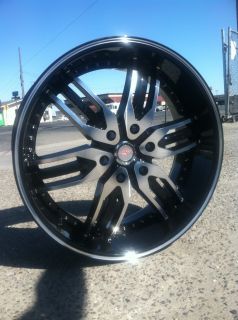 24 Black Rims Tires 6x139 Chevy Denali Titan GMC Yukon Infiniti