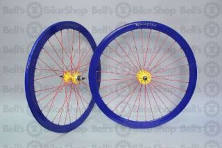 Velocity B43 Track Wheels Primary Color Blue Yellow Red Fixed Gear