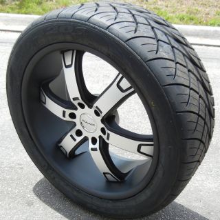 22 Black KMC Brodie Wheels Rims Nitto NT420S Tires Ford F150