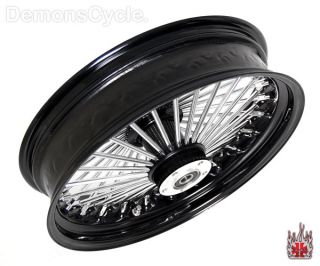 21 18 Wheels Fat Mammoth Black 48 Spokes for Harley Dresser FLH