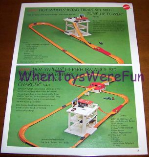 1970 Hot Wheels Redline Tune Up Tower Race Set Trade Ad