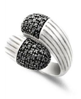 Balissima by EFFY Collection Sterling Silver Ring, Black Diamond Wrap