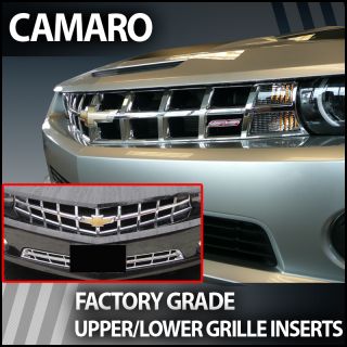 Perfectly Fits 2010 2013 Chevy Camaro Chrome Grille Insert Upper