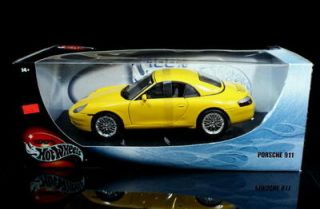 Porsche 911 Hot Wheels Diecast 1 18 Scale Yellow