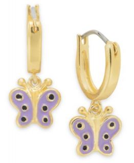 Lily Nily Childrens 18k Gold Over Sterling Silver Earrings, Purple