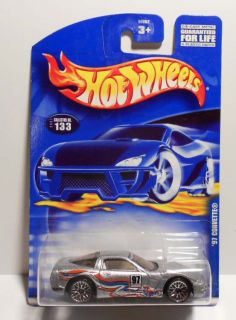 Hot Wheels 2001 133 97 Corvette Silver w WSPs Mint on Card