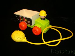 For your consideration we have a vintage Fisher Price Jiffy Dump Truck