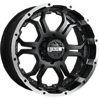 18x9 Black Wheel Gear Alloy Recoil 8x6 5