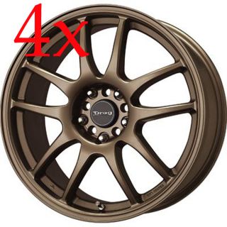 Drag Wheels Dr 31 17x7 5x100 5x114 3 Rally Bronze Full Rims Neon