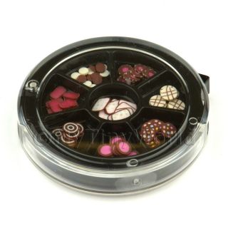 80 Assorted Nail Art Chocolate Slices in A Wheel Set 1