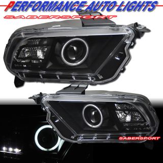 2012 FORD MUSTANG PROJECTOR HEADLIGHTS W/ CCFL HALO RIM (HALOGEN TYPE