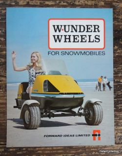 Vintage 1970s Wunder Wheels Snowmobile Advertising Brochure ATV Retro