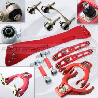 EG DC2 Red Suspension Kit Front Rear Control Arm Subframe Brace Camber