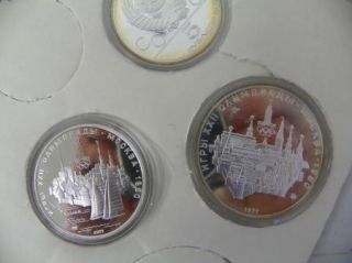 1980 USSR Russian Olympic 6 Coin Silver Set 90 E204