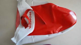 Honda Long Seat Saddle Red White Cover C50 C100 C102 H2692