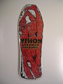 Vision Lee Ralph Contortionist Skateboard Deck White Red