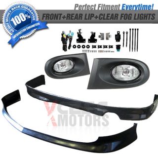 Fit for 02 04 Acura RSX JDM Front Rear Bumper Lip Clear Fog Lights