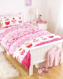 Cup Cakes Rotary Single Bed Duvet Quilt Cover Set Pillow Case Brand